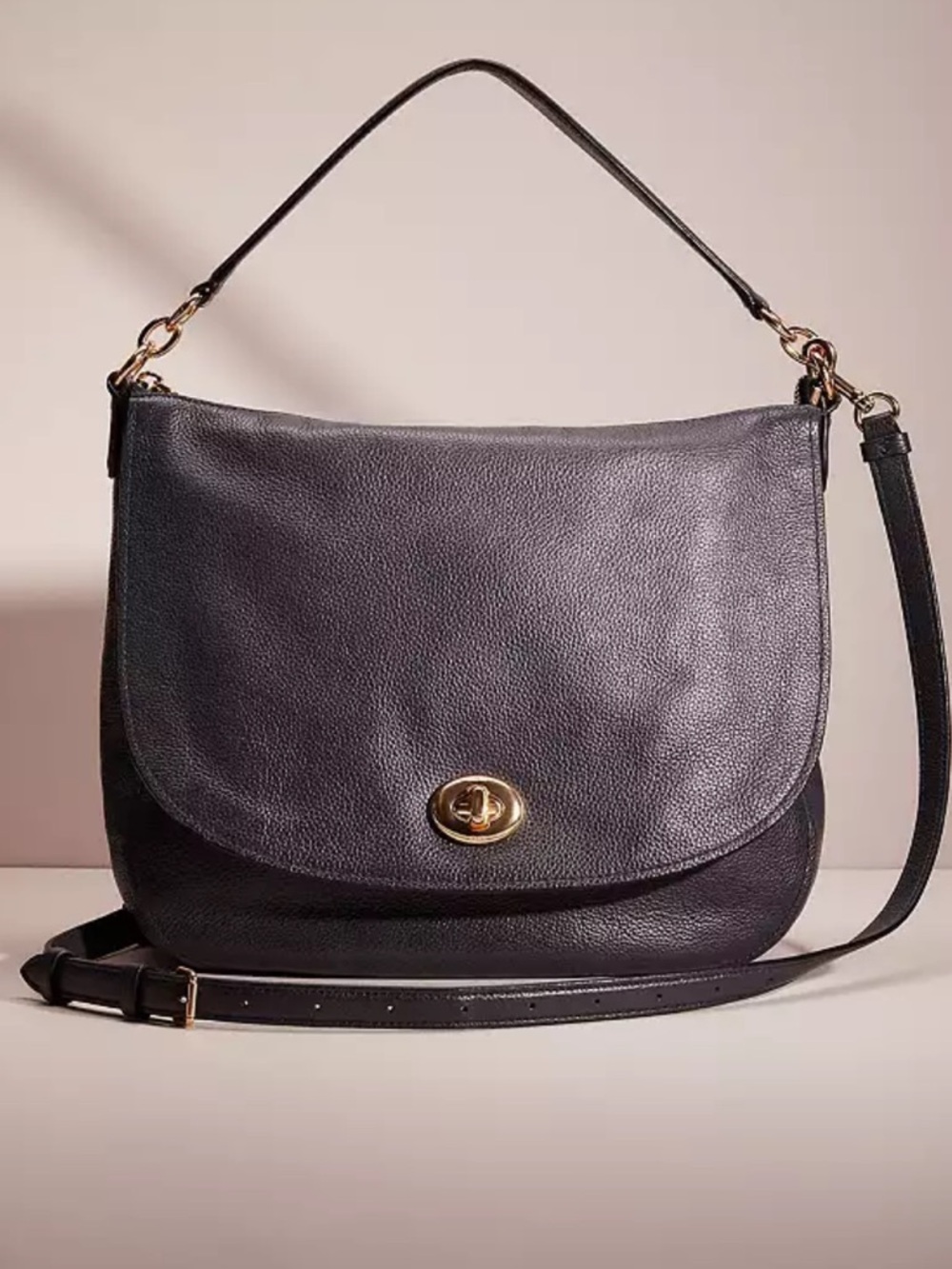 Coach‎ Turnlock Hobo Bag - Navy/Gold